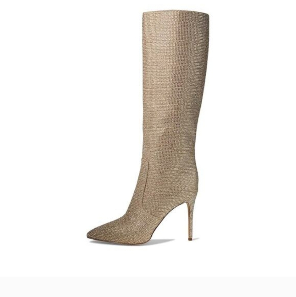 MICHAEL Michael Kors Gold Heeled Boots - Picture 2 of 4